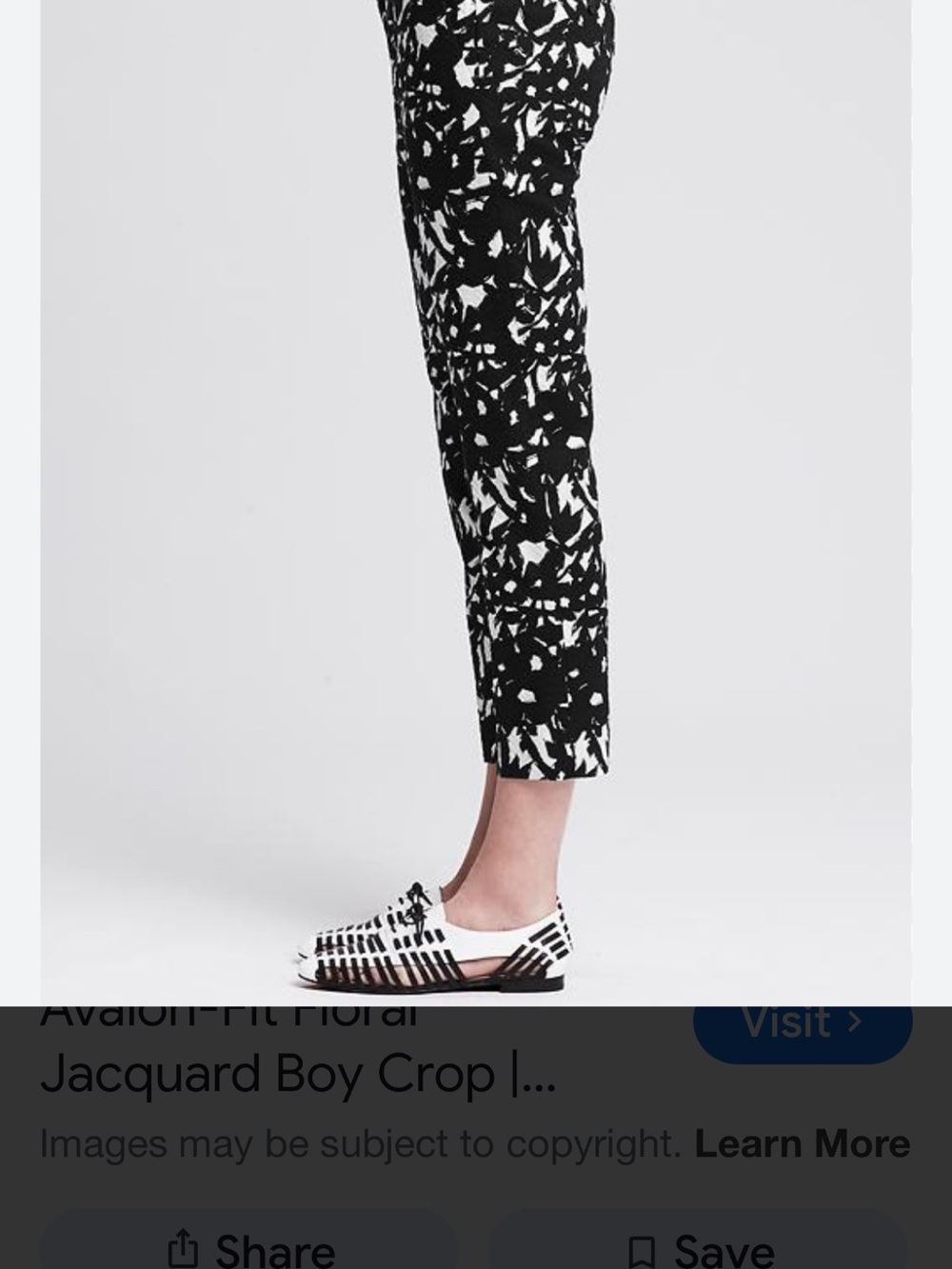 Banana Republic Avalon Fit Floral Jacquard Pants